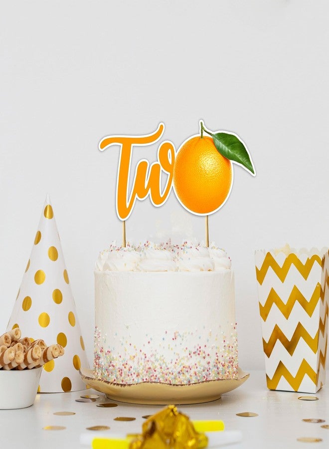 Seyal® Birthday Party Decoration - Orange Two Cake Topper - Image 5